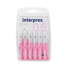 Blister de escova interdental interprox reg nano rosa, 6 unidades