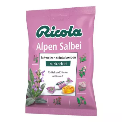 Rebuçados Ricola sabor sálvia alpina sem açúcar, 75 g