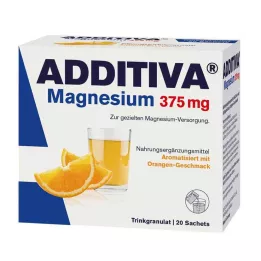 ADDITIVA Sachês de magnésio 375 mg laranja, 20 unid