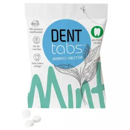 Denttabs comprimidos de pasta de dente estévia-hortelã sem flúor, 125 peças