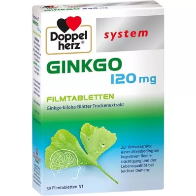 DOPPELHERZ Ginkgo 120 mg sistema comprimidos revestidos por película, 30 unid