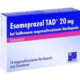 ESOMEPRAZOL TAD 20 mg para azia msr.cápsulas duras, 14 unid