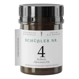 SCHÜSSLER N.º 4 Clorato de potássio D 6 Comprimidos, 400 Cápsulas