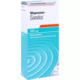 MAGNESIUM SANDOZ Comprimidos efervescentes de 243 mg, 40 unidades