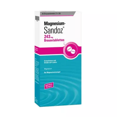 MAGNESIUM SANDOZ Comprimidos efervescentes de 243 mg, 40 unidades MAGNESIUM SANDOZ Comprimidos efervescentes de 243 mg, 40 unidades