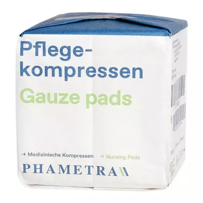 Cuidados comprime lã 10x10 cm não estéril 4 dobras, 100 peças Cuidados comprime lã 10x10 cm não estéril 4 dobras, 100 peças