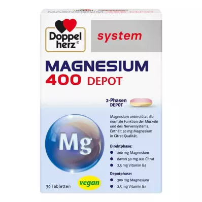 Doppelherz system Magnésio 400 comprimidos de depósito, 30 unid