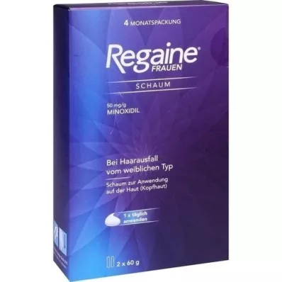 REGAINE Mulheres Espuma 50 mg/g, 2X60 g