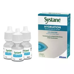 SYSTANE HYDRATION Gotas humidificantes para os olhos, 3X10 ml