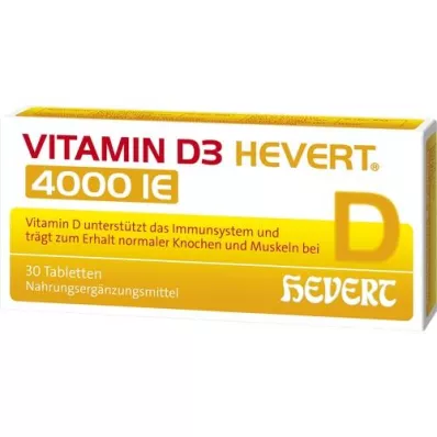 VITAMIN D3 HEVERT 4.000 comprimidos I.U., 30 unid