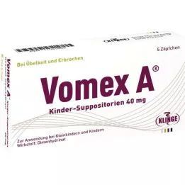 VOMEX Supositórios pediátricos 40 mg, 5 unidades