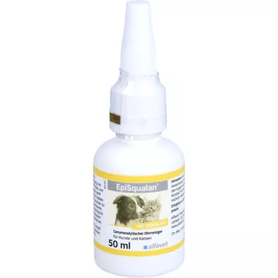 EPISQUALAN Limpa-ouvidos para cães/gatos, 50 ml