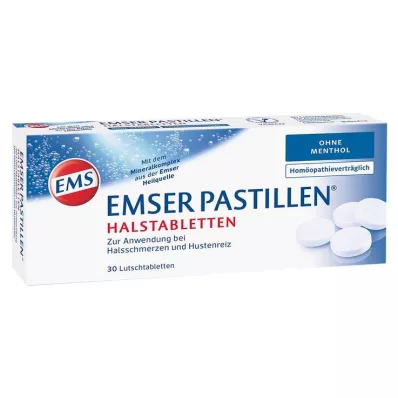 Pastilhas Emser sem mentol, 30 peças