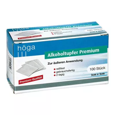Compressas de álcool Premium 3x3 cm, 100 un Compressas de álcool Premium 3x3 cm, 100 un