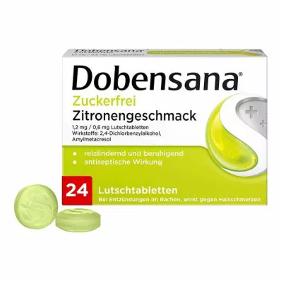 Pastilhas Dobensana® sem açúcar com sabor de limão, 24 unidades Pastilhas Dobensana® sem açúcar com sabor de limão, 24 unidades