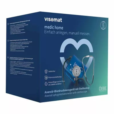 Visomat medic home XXL Monitor de pressão arterial Steth.43 - 55 cm, 1 un Visomat medic home XXL Monitor de pressão arterial Steth.43 - 55 cm, 1 un