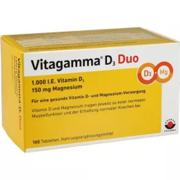 VITAGAMMA D3 Duo 1.000 I.E Vit.D3 150mg Magnes.NEM, 100 unid