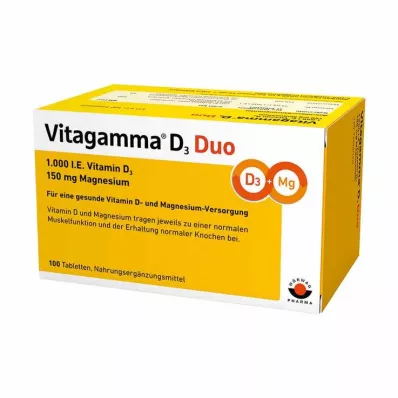 VITAGAMMA D3 Duo 1.000 I.E Vit.D3 150mg Magnes.NEM, 100 unid