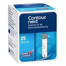 CONTOUR Tiras de teste Next Sensors, 1X25 unidades