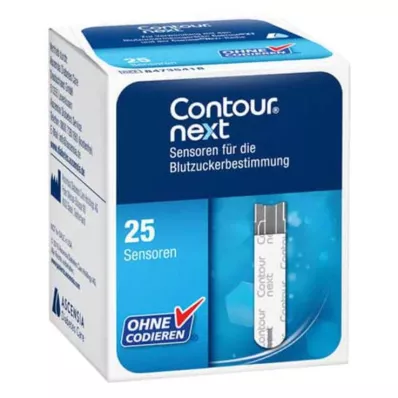 CONTOUR Tiras de teste Next Sensors, 1X25 unidades CONTOUR Tiras de teste Next Sensors, 1X25 unidades