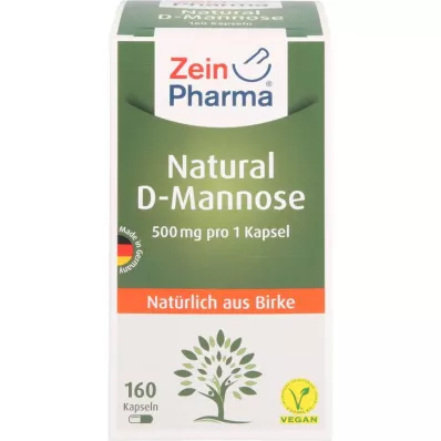 NATURAL D-Mannose 500 mg Cápsulas, 160 Cápsulas