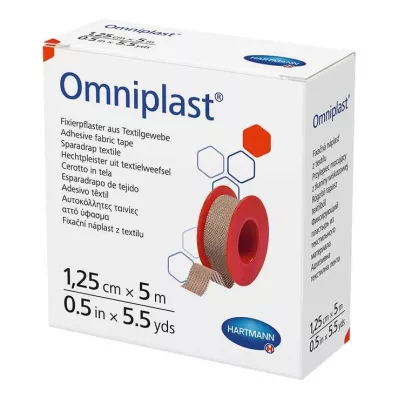 Omniplast gesso de fixação peso têxtil 1,25 cmx5 m, 1 peça Omniplast gesso de fixação peso têxtil 1,25 cmx5 m, 1 peça