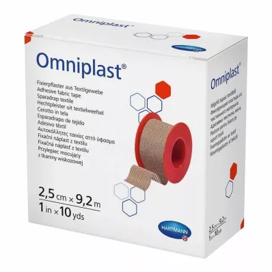 Omniplast gesso de fixação peso têxtil 2,5 cmx9,2 m, 1 peça Omniplast gesso de fixação peso têxtil 2,5 cmx9,2 m, 1 peça