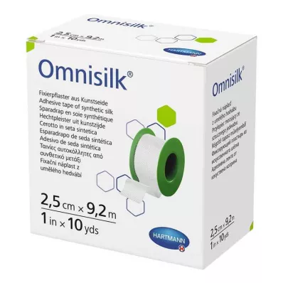 Gesso de fixação Omnisilk seda artificial 2,5 cmx9,2 m, 1 peça Gesso de fixação Omnisilk seda artificial 2,5 cmx9,2 m, 1 peça