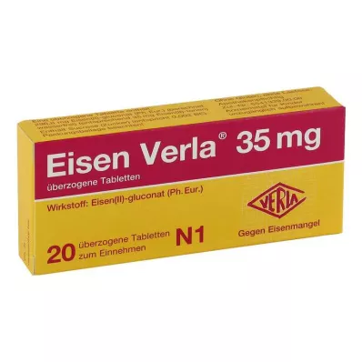 Comprimidos revestidos de Iron Verla® 35 mg, 20 unidades Comprimidos revestidos de Iron Verla® 35 mg, 20 unidades