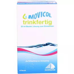 MOVICOL Saqueta de 25 ml de solução oral pronta a beber, 10 unidades