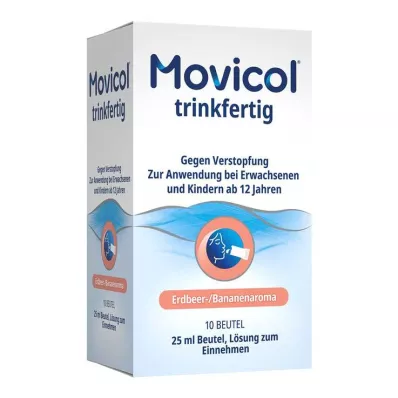 MOVICOL Saqueta de 25 ml de solução oral pronta a beber, 10 unidades
