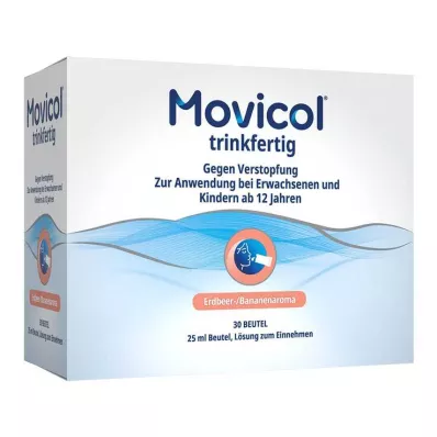 MOVICOL Saqueta de 25 ml de solução oral pronta a beber, 30 unidades MOVICOL Saqueta de 25 ml de solução oral pronta a beber, 30 unidades