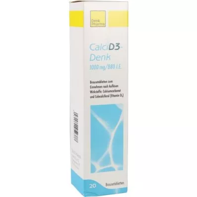 CALCI D3-Denk 1.000 mg/880 U.I. comprimidos efervescentes, 20 unid