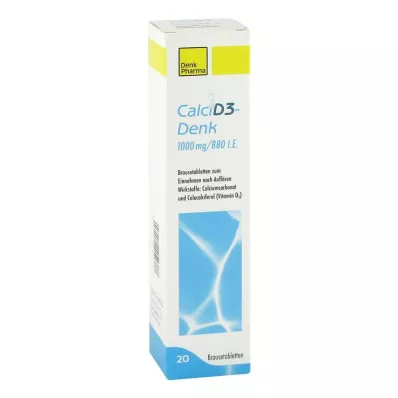 Calci D3-Denk 1000 mg / 880 UI comprimidos efervescentes, 20 unid Calci D3-Denk 1000 mg / 880 UI comprimidos efervescentes, 20 unid