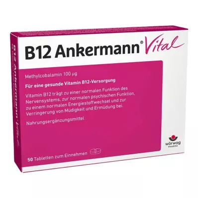 Comprimidos B12 Ankermann Vital, 50 unidades Comprimidos B12 Ankermann Vital, 50 unidades