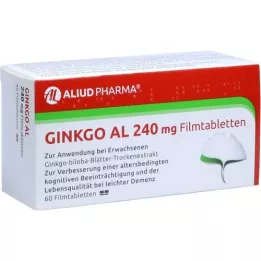 GINKGO AL Comprimidos revestidos por película de 240 mg, 60 unidades