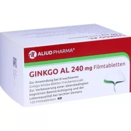 GINKGO AL 240 mg comprimidos revestidos por película, 120 unidades