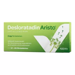 Desloratadina Aristo comprimidos revestidos por película antialérgicos 5 mg, 20 unidades