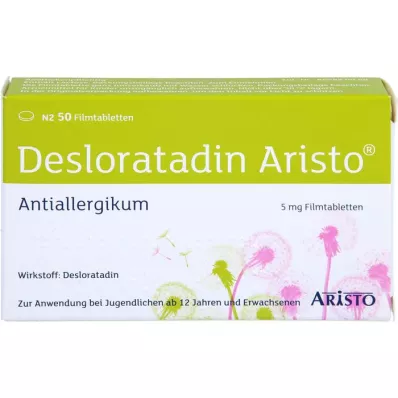 DESLORATADIN Aristo 5 mg comprimidos revestidos por película, 50 unidades