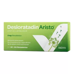 DESLORATADIN Aristo 5 mg comprimidos revestidos por película, 50 unidades