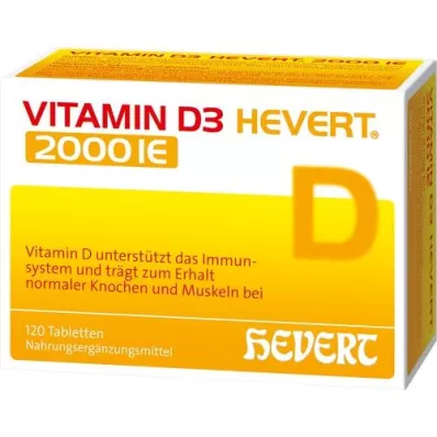 VITAMIN D3 HEVERT 2.000 comprimidos I.U., 120 unid