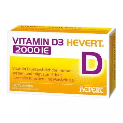Vitamina D3 Hevert 2.000 UI comprimidos, 120 unidades Vitamina D3 Hevert 2.000 UI comprimidos, 120 unidades