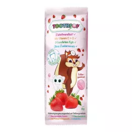 TOOTHPOP Chupa-chupa de cuidado dentário sabor morango, 1 unidade