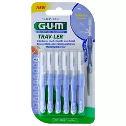 GUM TRAV-LER Escova interdental de 0,6 mm azul claro, 6 unidades