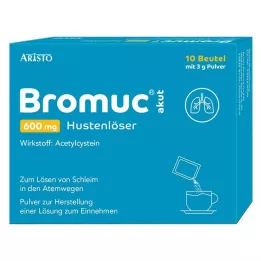 BROMUC 600 mg de supressor da tosse plv.para uso oral, 10 unid