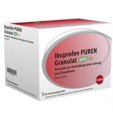 IBUPROFEN PUREN Granulado 400 mg para uso oral, 50 unidades