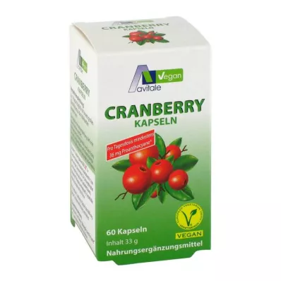 Cápsulas veganas de cranberry 400 mg, 60 unidades Cápsulas veganas de cranberry 400 mg, 60 unidades