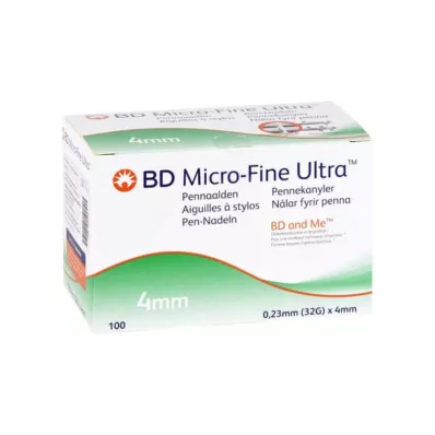 BD Agulhas Micro-Fine Ultra Pen 0,23x4 mm, 100 un BD Agulhas Micro-Fine Ultra Pen 0,23x4 mm, 100 un