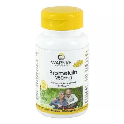 Cápsulas gastrorresistentes de bromelaína 250 mg, 100 peças Cápsulas gastrorresistentes de bromelaína 250 mg, 100 peças
