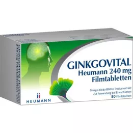 GINKGOVITAL Heumann 240 mg comprimidos revestidos por película, 80 unidades